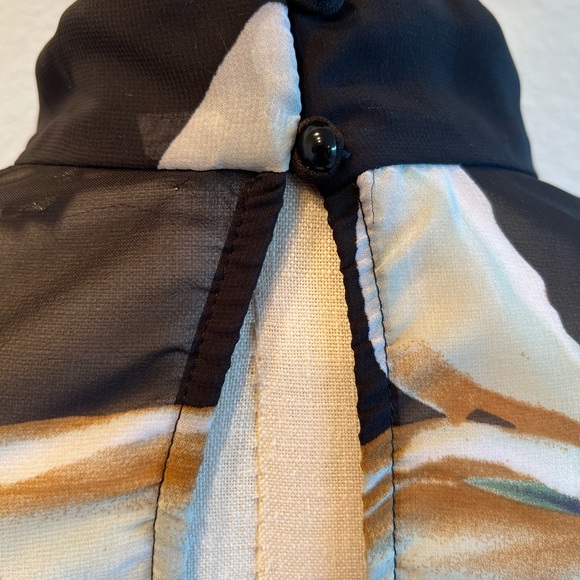 Va Va Voom sheer floral black art dress open back hi neck cape sleeve - Picture 7 of 16